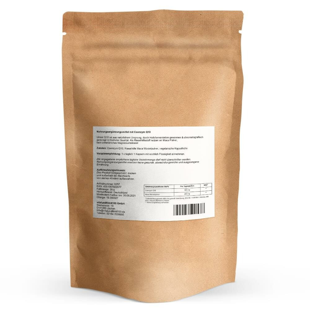 Coenzyme Q10, Коензим Q10 vitalundfitmit100, Коензим Q10 помага за генериране на енергия в клетките, предпазва от оксидативен стрес и допринася за нормалното функциониране на сърдечно-съдовата система.