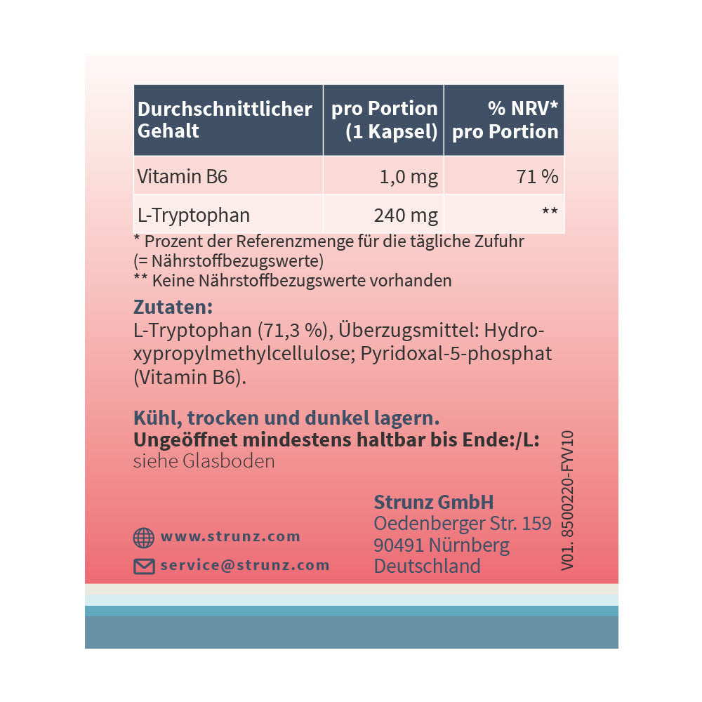 L-Триптофан + Витамин Б6 (l-tryptophan + vitamin b6) 90 капсули по 240 mg/ 1 mg forever young
