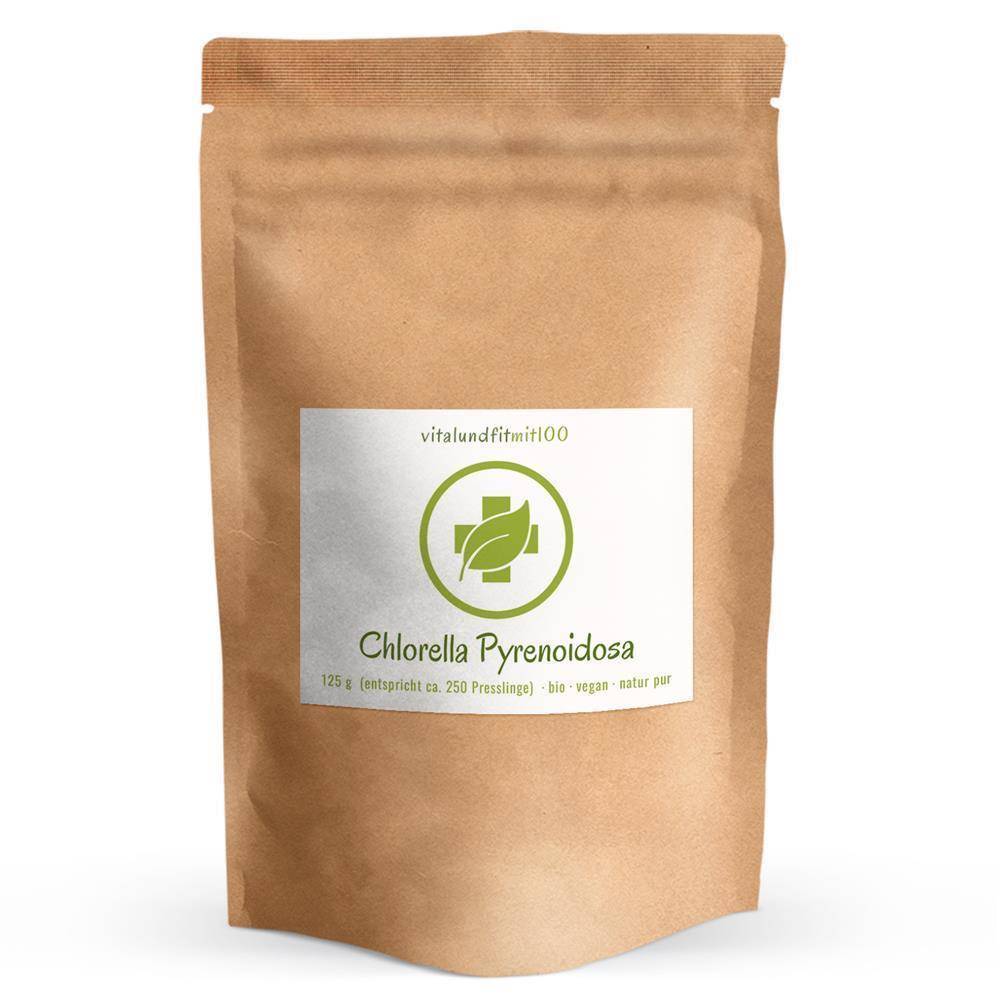 Bio Chlorella Pyrenoidosa vitalundfitmit100 - Завинаги Здрав ООД За този продукт използваме 100% Хлорела от биологично отглеждане и съзнателно избягваме ненужни добавки.