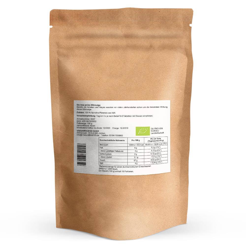 Bio Spirulina Platensis vitalundfitmit100 - Завинаги Здрав ООД. Био Спирулина - синьо-зелените микроводорасли принадлежат към най-старите растителни микроорганизми на Земята. Предлага се от нас под формата на практични таблетки.
