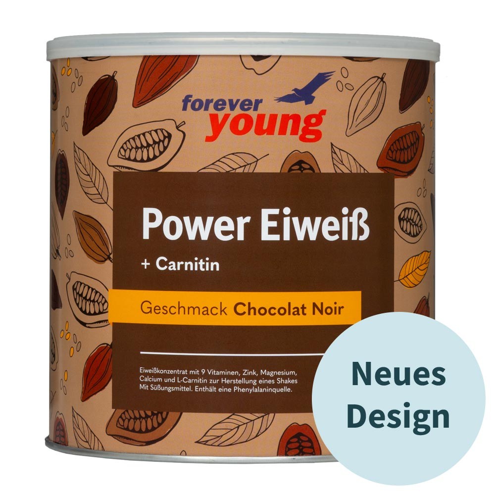 Четирикомпонентен протеин шоколад 750 g forever young Power - Завинаги Здрав ООД. forever young Power Протеин е уникална хранителна добавка, която съчетава четири източника на протеин (млечен, яйчен, соев и суроватъчен) с комплекс от витамини, минерали и микроелементи.