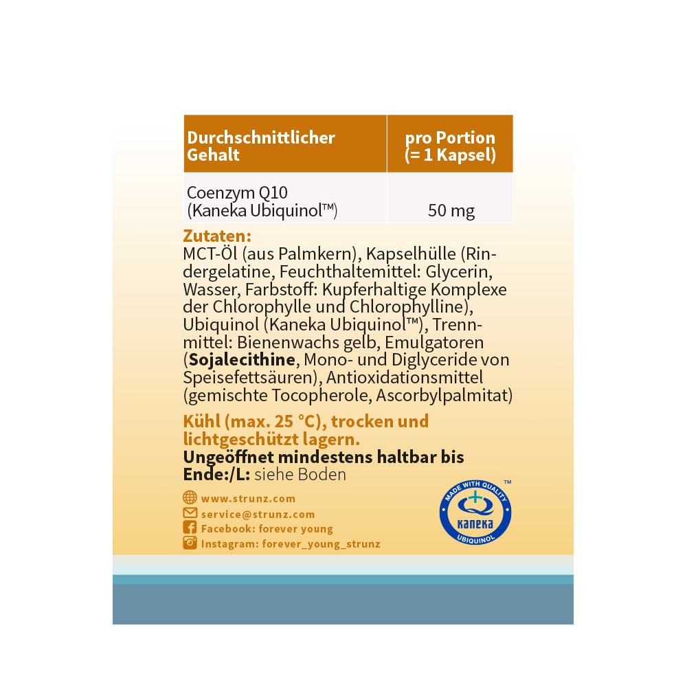 Канека Убиквинол (Kaneka Ubiquinol™) биоактивен коензим Q10 60 капсули по 50 mg forever young - Завинаги Здрав ООД. Ubiquinol е хранителна добавка под формата на капсули и съдържа 50 mg редуциран коензим Q10 (Убиквинол) с висока бионаличност - от водещия световен патент на Kaneka. Естествената активна съставка от ферментация на дрожди, коензим Q10 е с много голяма чистота (без дрожди).