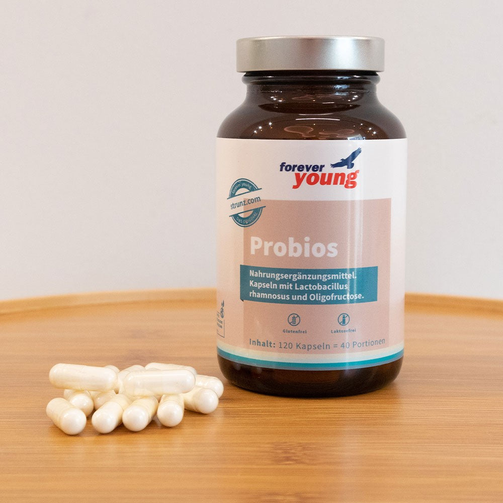 Пробиотик forever young probios - Завинаги Здрав ЕООД. Probios е хранителна добавка с Lactobacillus rhamnosus и олигофруктоза.
