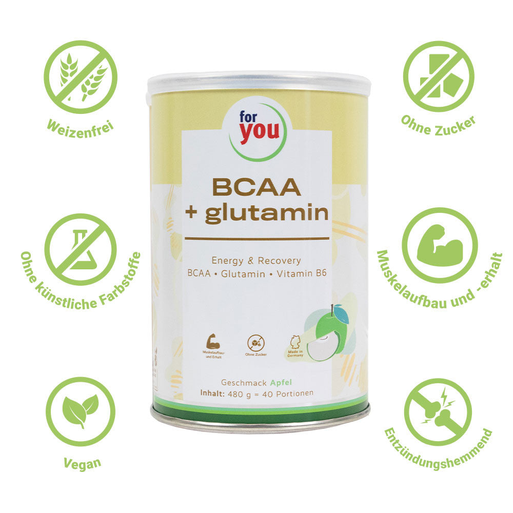 BCAAs + Glutamin - хранителна информация и съставки
