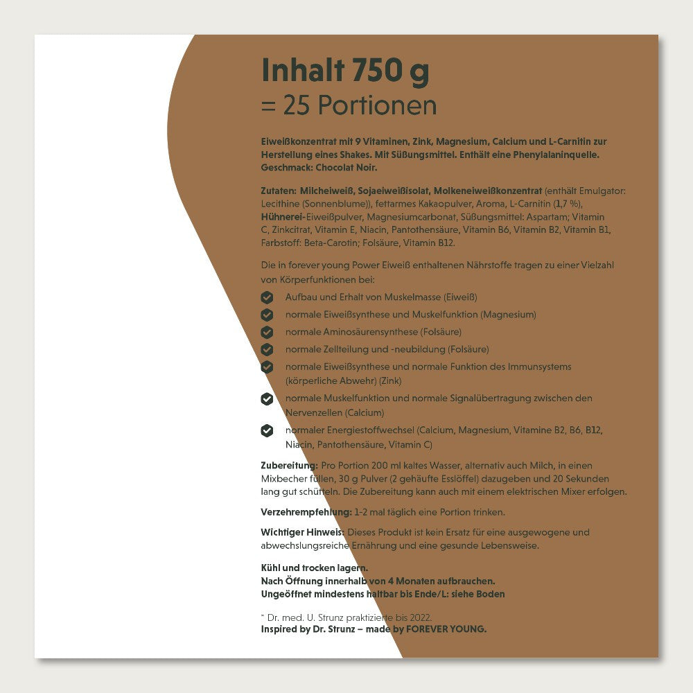 Четирикомпонентен протеин шоколад 750 g forever young Power