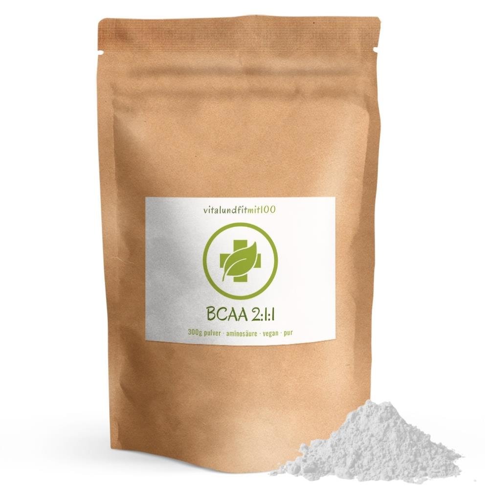 BCAA (Аминокиселини с разклонена верига) vitalundfitmit100. BCAA е аминокиселина с разклонена верига, състояща се от незаменимите аминокиселини Левцин, Изолевцин и Валин. Източник на енергия за продължително спортно натоварване.