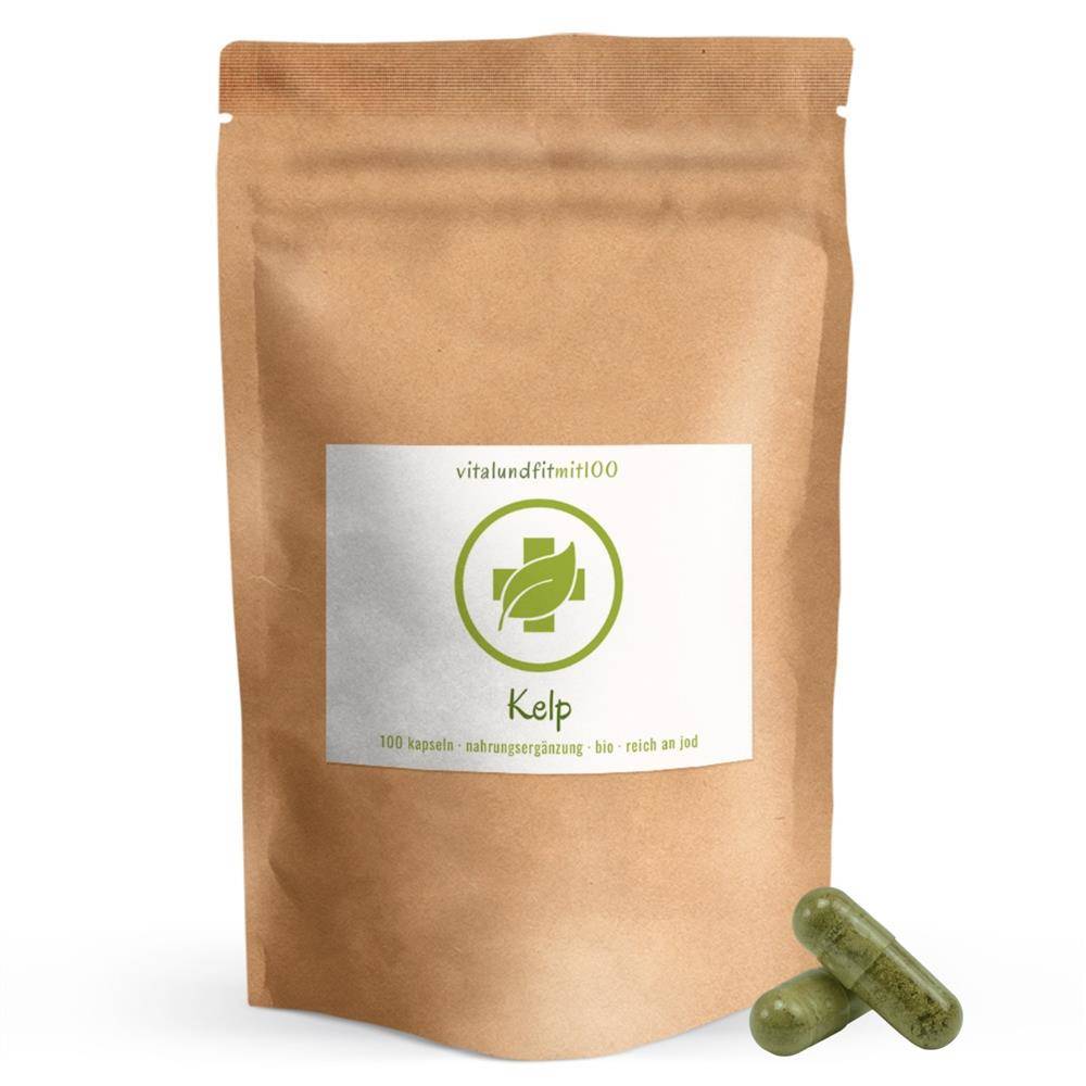 Bio Kelp - Натурален Йод (Jod) 100 µg vitalundfitmit100 - Завинаги Здрав ООД. Капсули с висока доза водорасли. Истински Био Келп, популярен естествен източник на йод, с високо и тествано качество. Подходящ за вегетарианци и вегани.